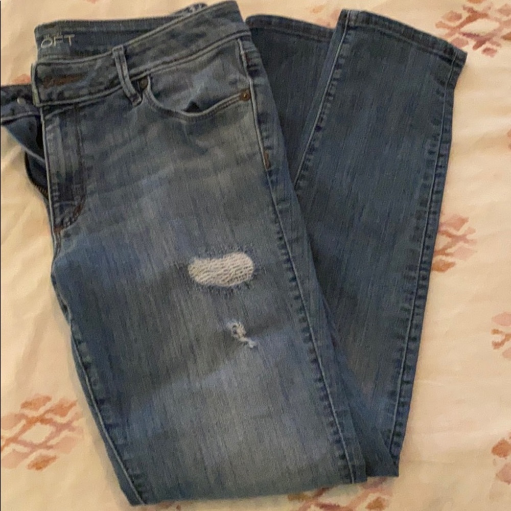 Loft curvy skinny jeans 8P